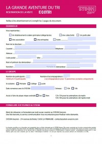 Formulaire d'inscription Visite ECOTRI