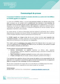 Alerte : 5 nouveaux incidents recensés la semaine dernière au centre de tri de Millau : le SYDOM appelle à la vigilance